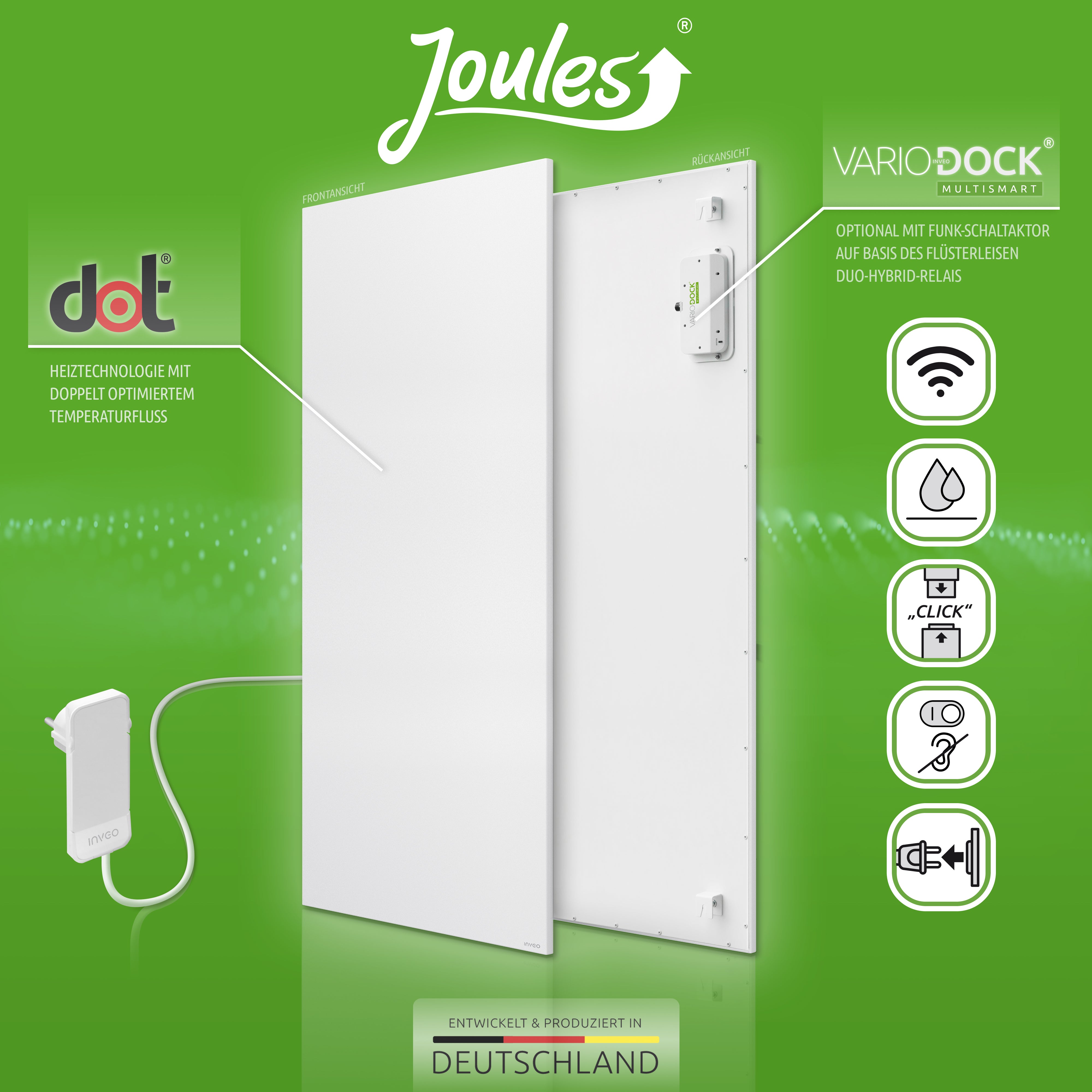 Joules®-Infrarotheizung 60x150 cm - 910 W